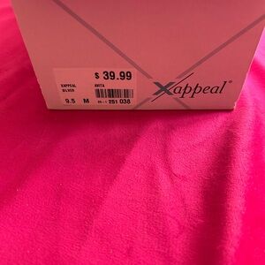 Xappeal Silver kitten heel